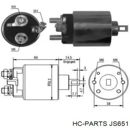 JS651 HC Parts motor de arranque