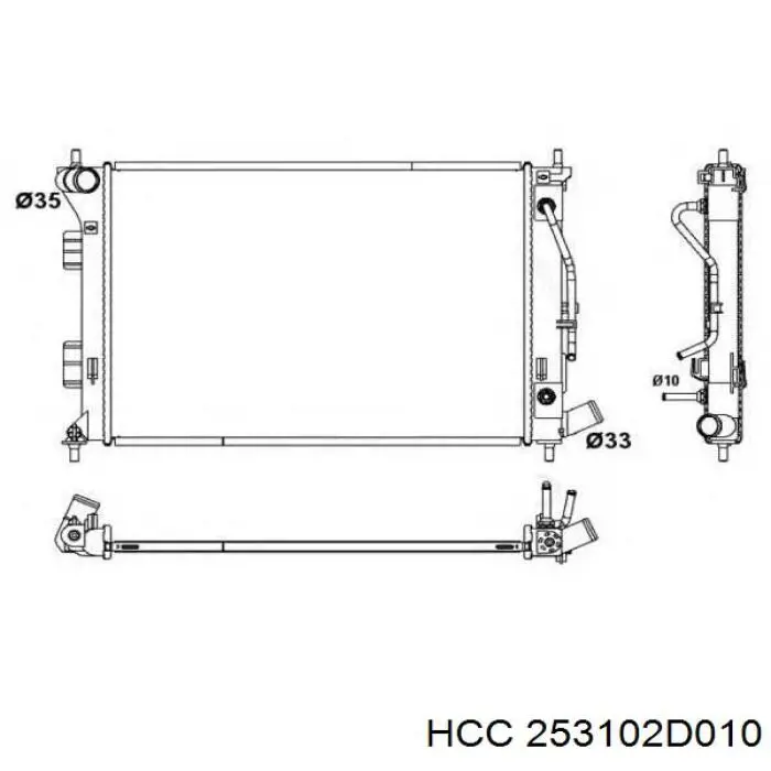 253102C115 Hyundai/Kia radiador