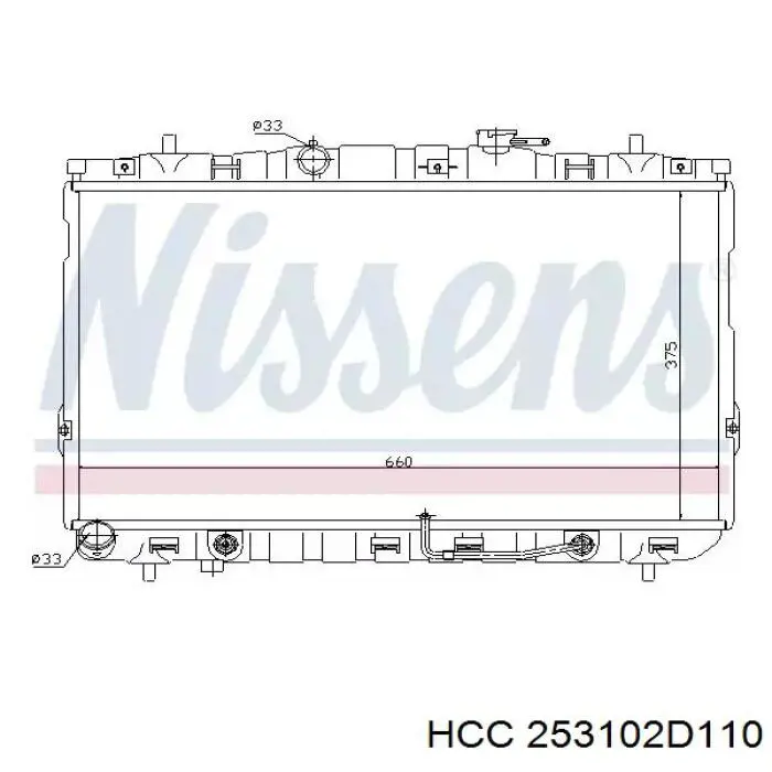Radiador 67025 Nissens