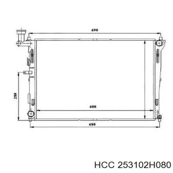 253102H080 HCC Refrigeración del motor