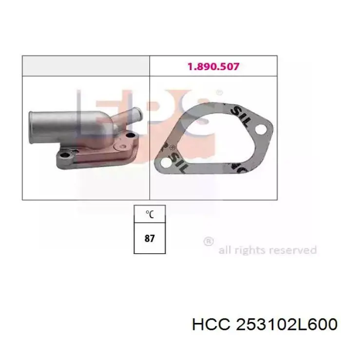 HC253102L600 Mando radiador