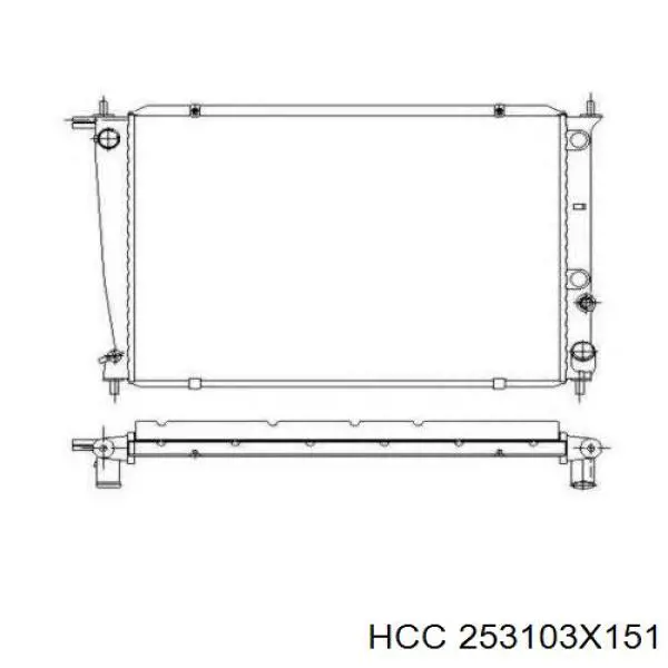 253103X151 HCC radiador refrigeración del motor