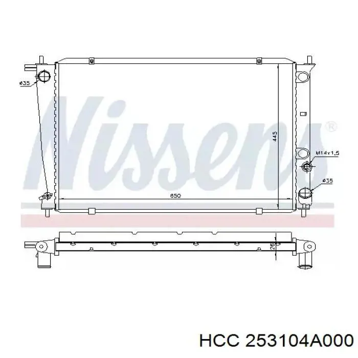 Comprar 253104A000 HCC Radiador de auto