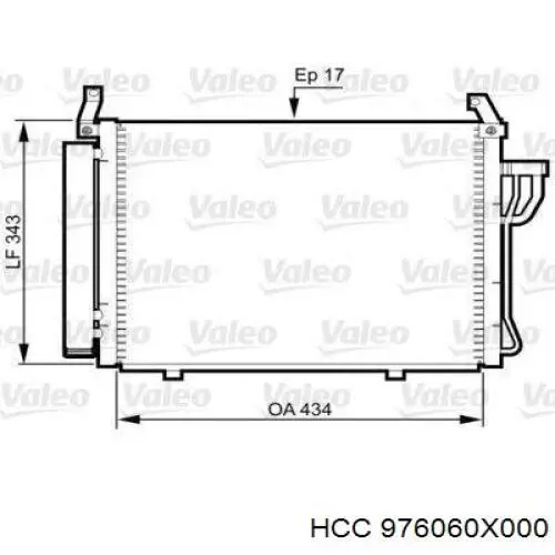 Condensador aire acondicionado 976060X000 HCC