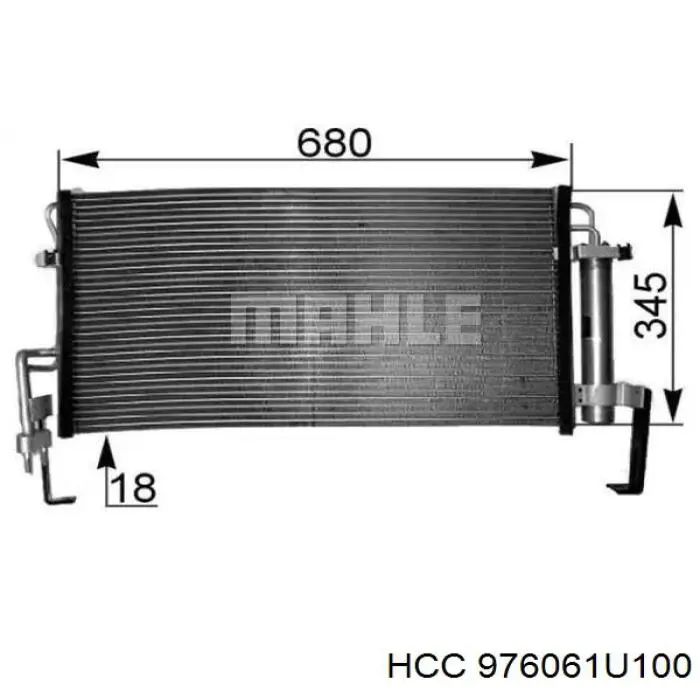 606HN2050 TYC condensador aire acondicionado