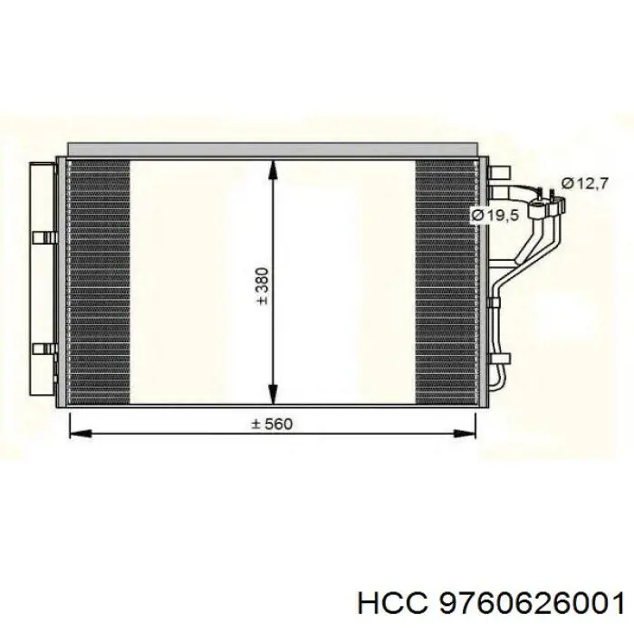 9760626001 HCC condensador aire acondicionado
