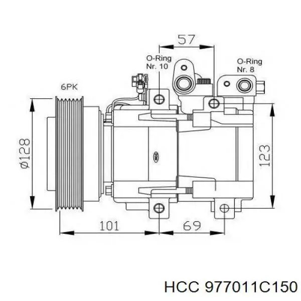 977011C150 HCC compresor de aire acondicionado