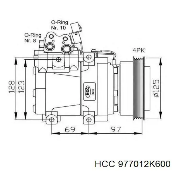 977012K600 HCC compresor de aire acondicionado