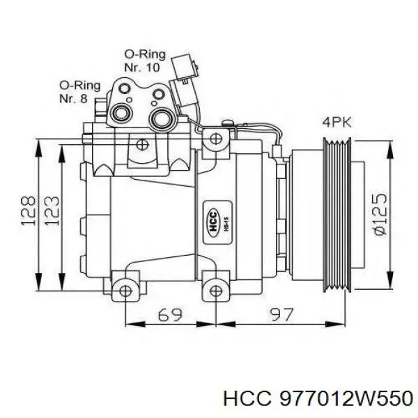 977012W500 Hyundai/Kia compresor de aire acondicionado