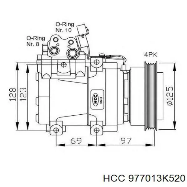 977013K520 HCC compresor de aire acondicionado