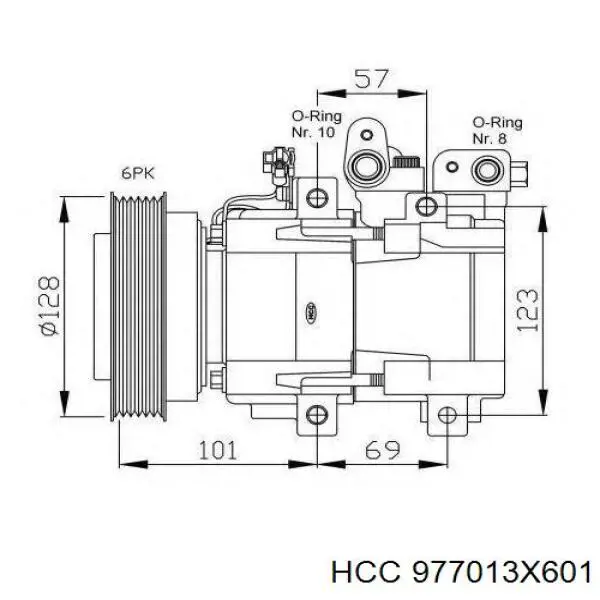 Compresor de aire acondicionado 977013X600 Hyundai/Kia