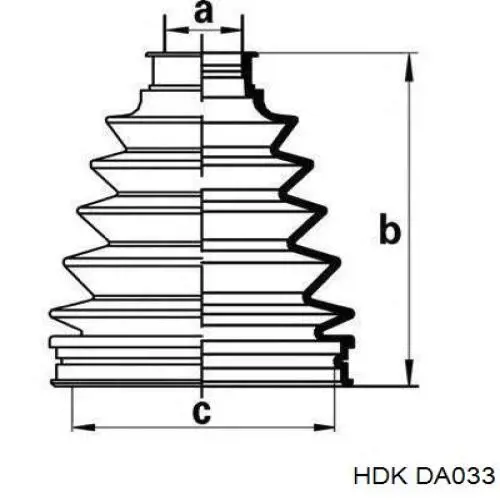 DA033 HDK junta homocinética exterior delantera