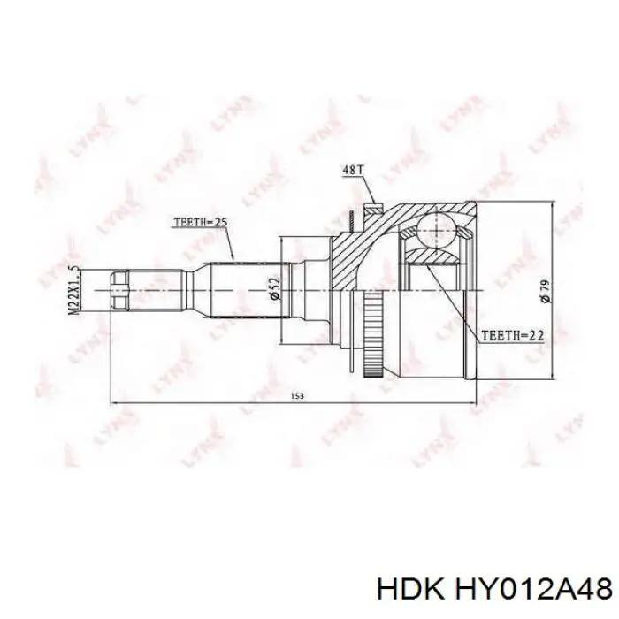 HY012A48 HDK Junta homocinética