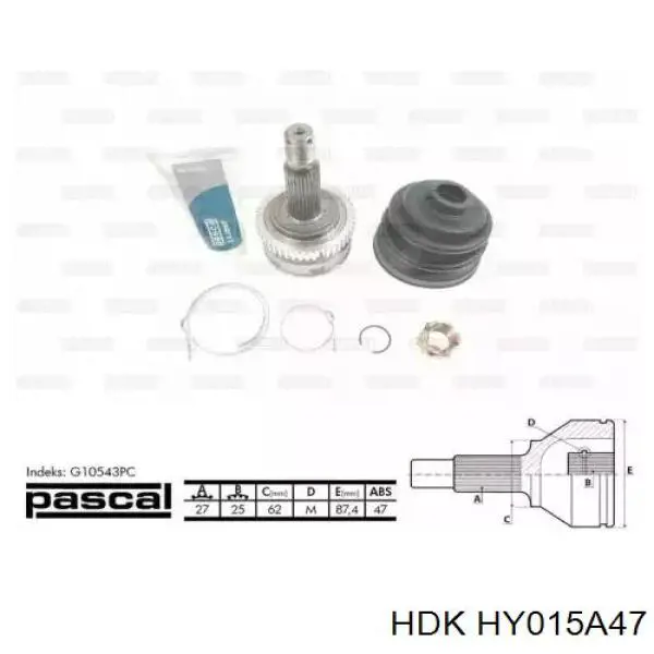 Junta homocinética exterior delantera HDK HY015A47 precio, desde 38,95 EUR
