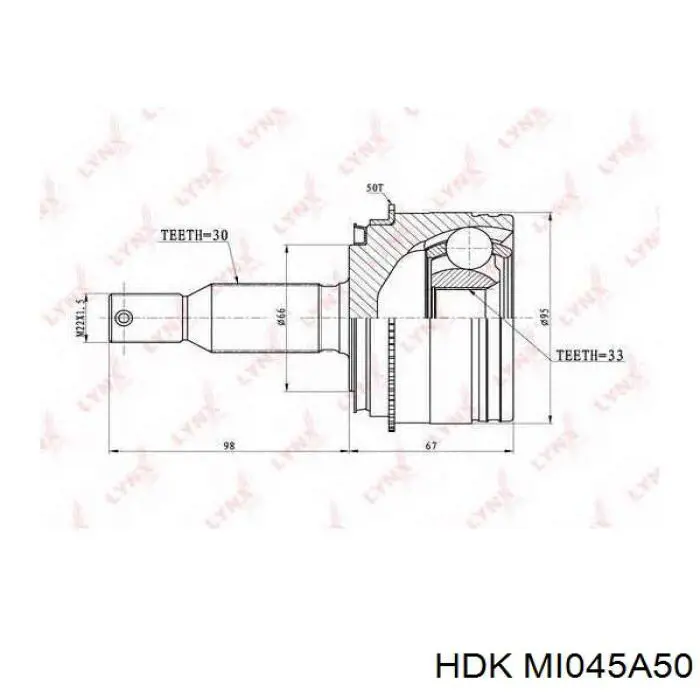 MI045A50 HDK Junta homocinética