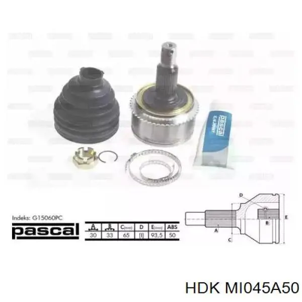 Junta homocinética exterior delantera HDK MI045A50 precio, desde 47,45 EUR