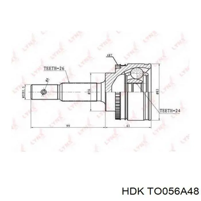 Comprar TO056A48 HDK Junta homocinetica