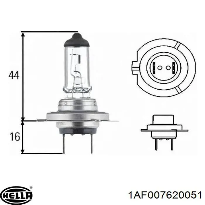 Faro izquierdo 1AF007620051 HELLA