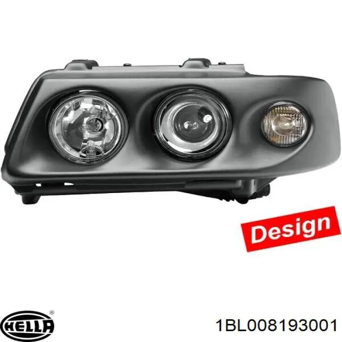 Lámpara interior de faro izquierda/derecha 1BL008193001 HELLA