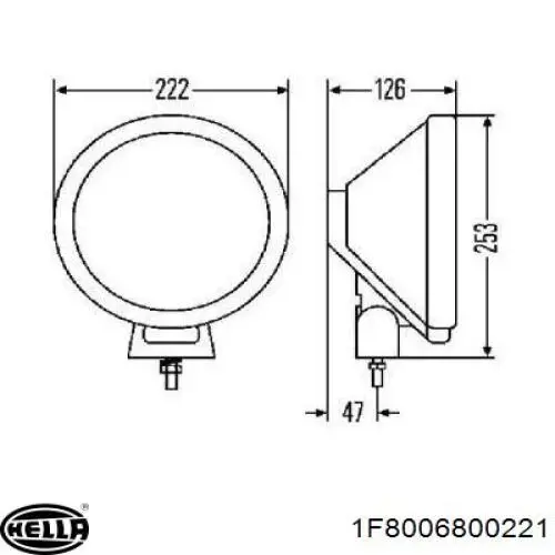 Faro antiniebla izquierdo/derecho (universal) HELLA 1F8006800221 precio, desde 176,43 EUR