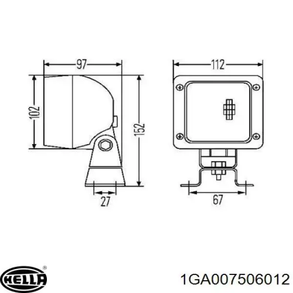 1GA007506012 HELLA lámpara, faro, izquierda/derecha