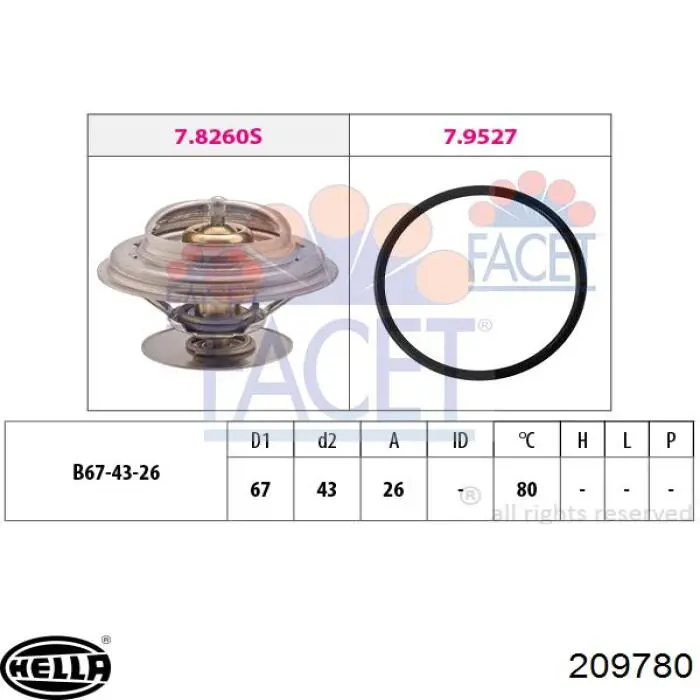 209780 HELLA termostato, refrigerante