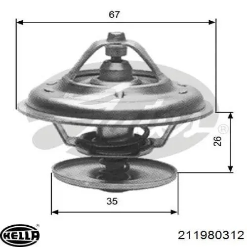 211980312 HELLA termostato, refrigerante