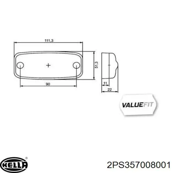 20914890 Volvo luz de gálibo lateral (furgoneta)