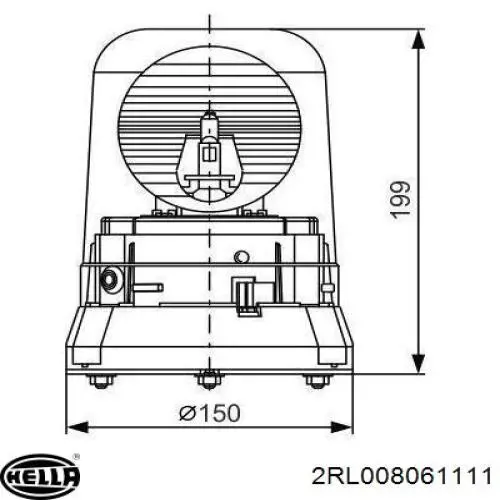 Baliza destellante 2RL008061111 HELLA