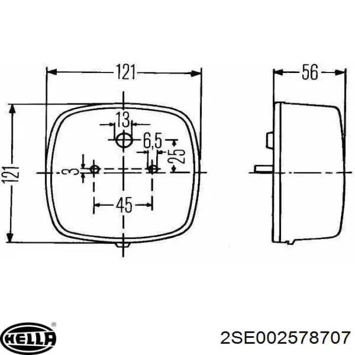 2SE002 578-707 HELLA piloto posterior izquierdo/derecho