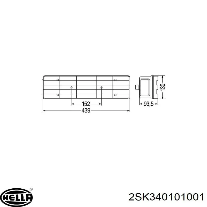 2SK340101001 HELLA Piloto trasero izquierdo/derecho