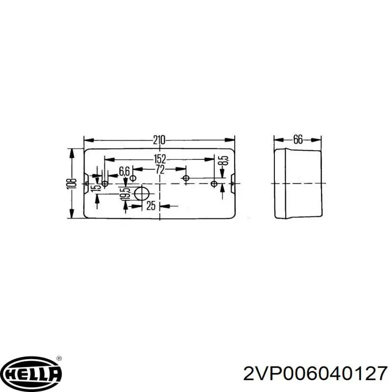 2VP006040127 HELLA piloto posterior derecho