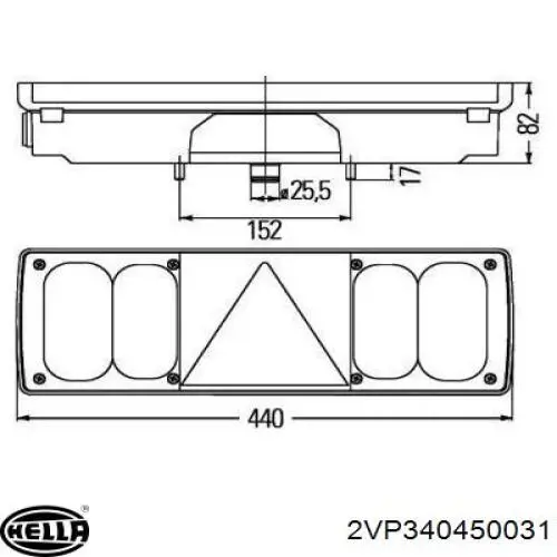 2VP340450031 HELLA piloto posterior izquierdo