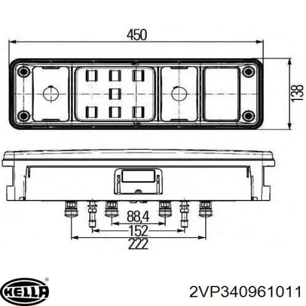 Comprar 2VP340961017 HELLA Piloto trasero izquierdo