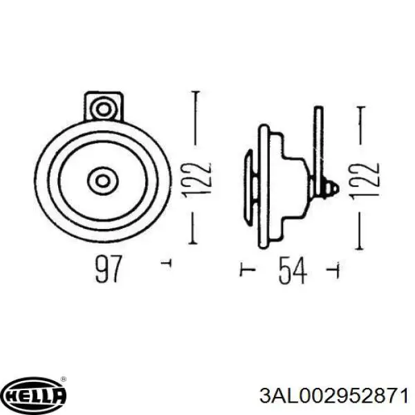 3AL002952871 HELLA bocina