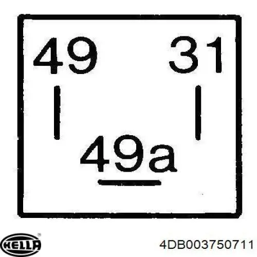 4DB003750711 HELLA Intermitente de espejo