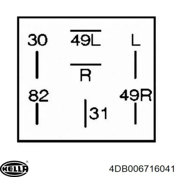 4DB 006 716-041 HELLA relé, piloto intermitente