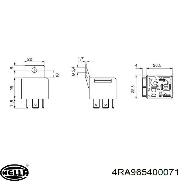 Relé del aire acondicionado 0332019453 Opel
