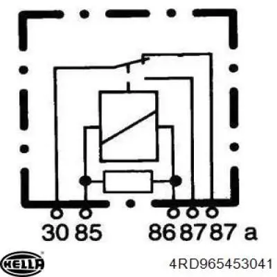 4RD965453041 HELLA Relé eléctrico multifuncional