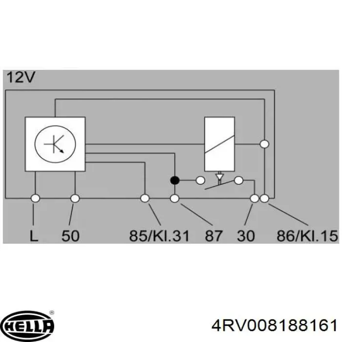 Relé de los calentadores 4RV008188161 HELLA