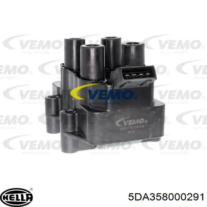 5DA 358 000-291 HELLA bobina de encendido