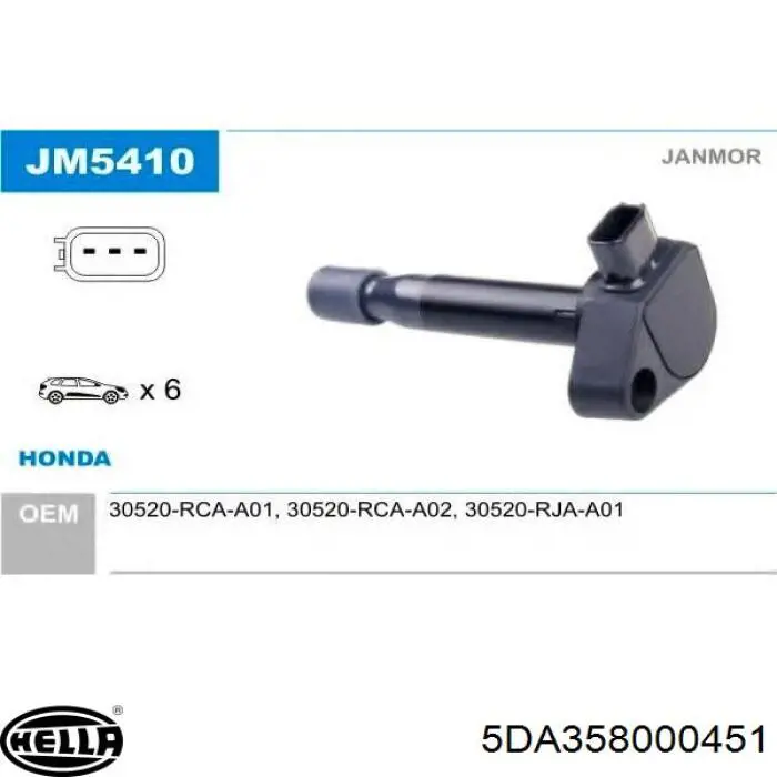 Bobina de chispa HELLA 5DA358000451 precio, desde 73,31 EUR