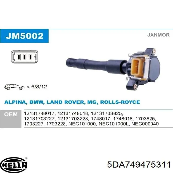 Bobina de encendido BMW 3 E46