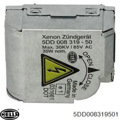 5DD008319501 HELLA bobina de reactancia, lámpara de descarga de gas