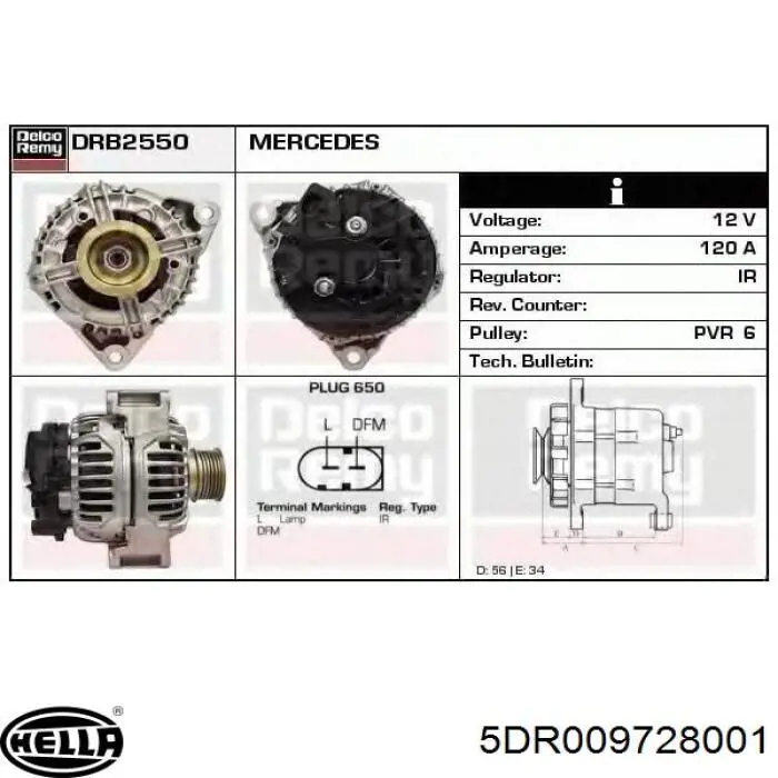 Regulador 5DR009728001 HELLA