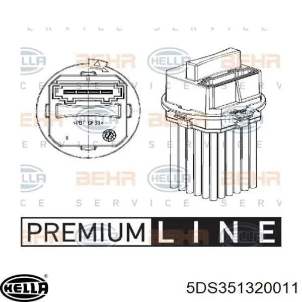 Resistencia de calefacción 5DS351320011 HELLA