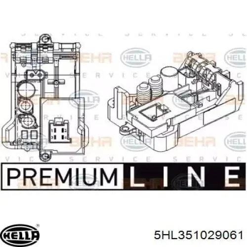 Resistencia de calefacción 5HL351029061 HELLA