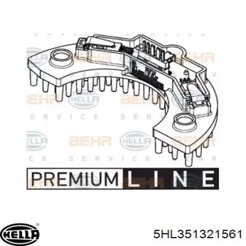 Resistencia de calefacción 5HL351321561 HELLA