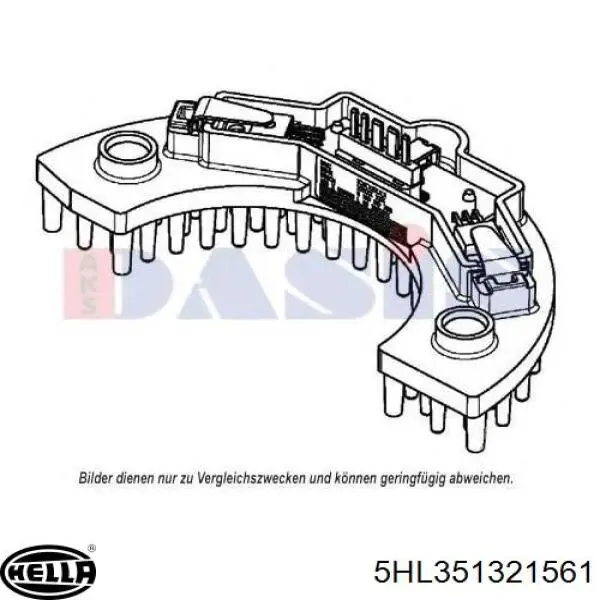 5HL351321561 HELLA resitencia, ventilador habitáculo