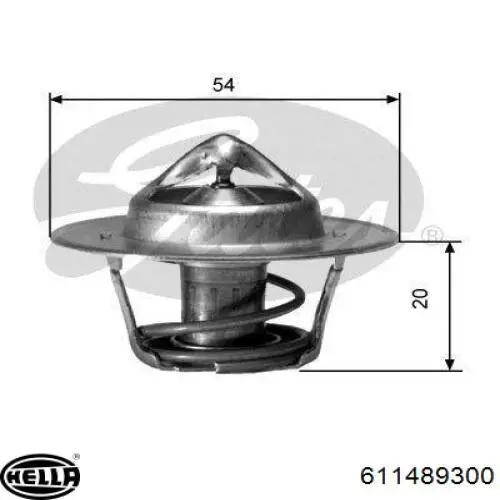 611489300 HELLA termostato, refrigerante